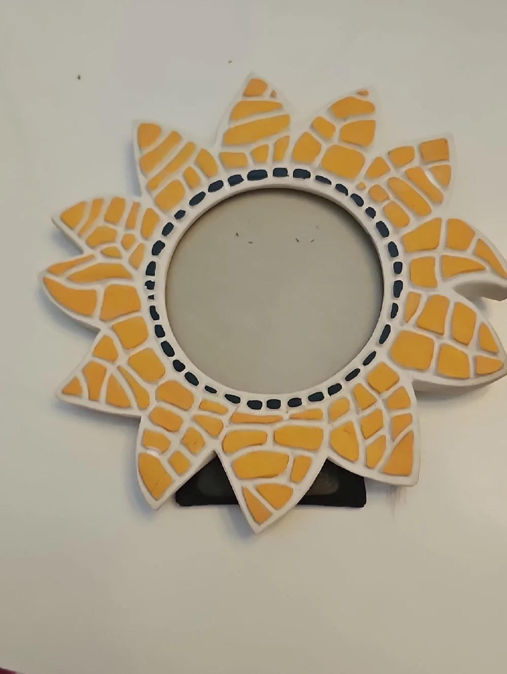 Yellow Sunburst Mosaic Picture Frame Or Sunflower - Picture 1 of 6